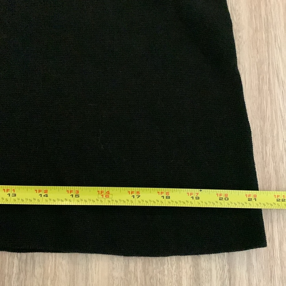 J. Crew Womens Re-imagined Squareneck Black Knit Sleeveless Mini Sweater Dress M - Picture 6 of 8